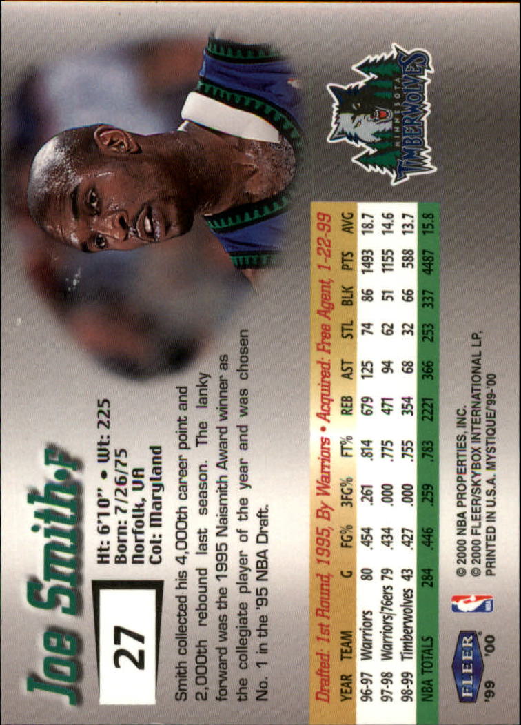 1999-00 Fleer Mystique Basketball (Pick Card From List) C7 07-25 - Picture 35 of 149