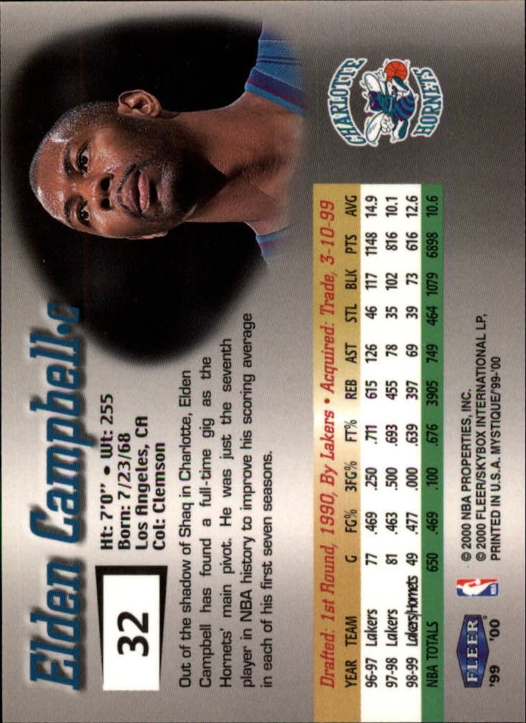 1999-00 Fleer Mystique Basketball (Pick Card From List) C7 07-25 - Picture 45 of 149