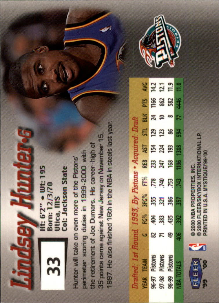1999-00 Fleer Mystique Basketball (Pick Card From List) C7 07-25 - Picture 47 of 149