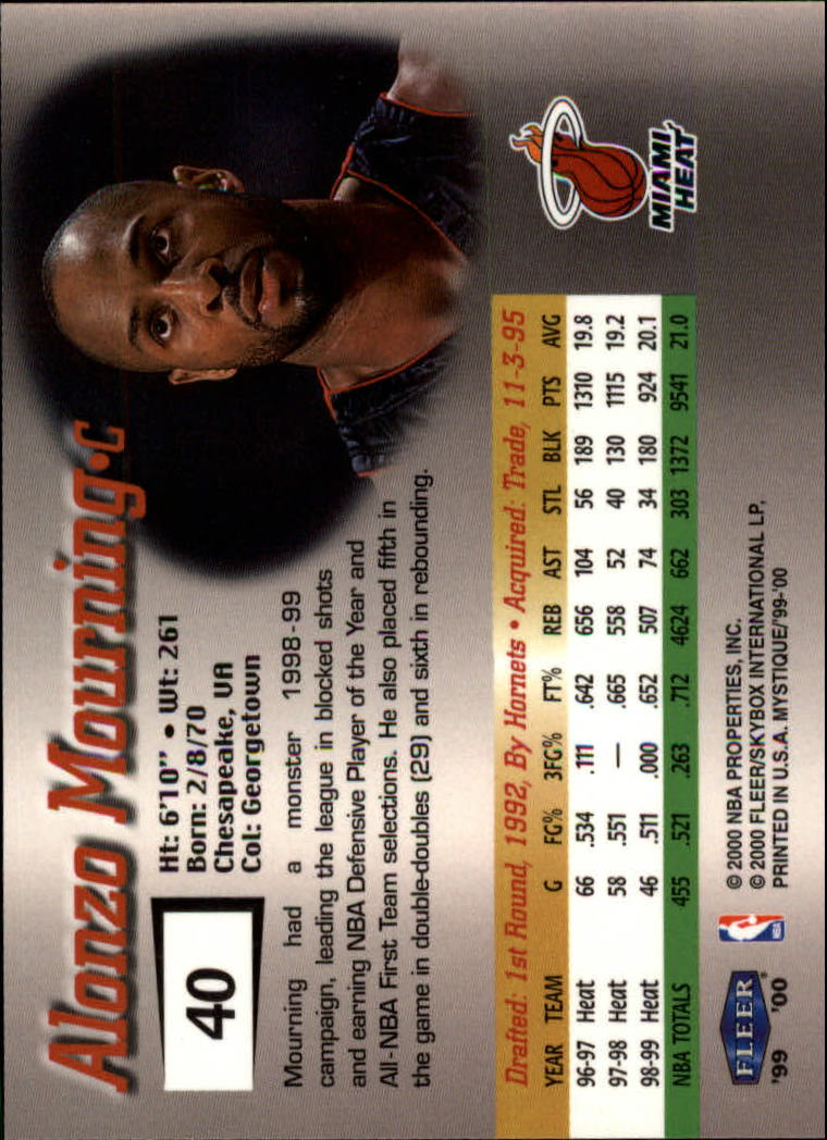 1999-00 Fleer Mystique Basketball (Pick Card From List) C7 07-25 - Picture 57 of 149