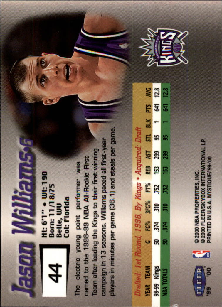 1999-00 Fleer Mystique Basketball (Pick Card From List) C7 07-25 - Picture 63 of 149