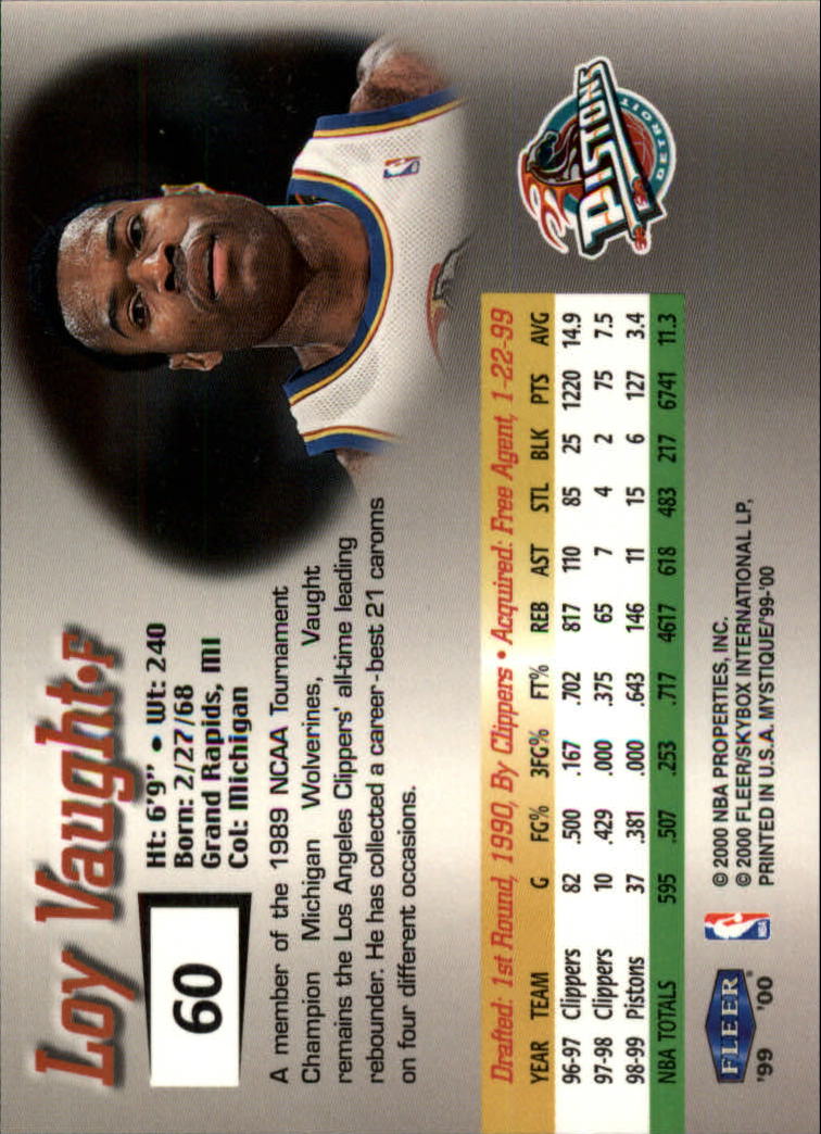1999-00 Fleer Mystique Basketball (Pick Card From List) C7 07-25 - Picture 91 of 149