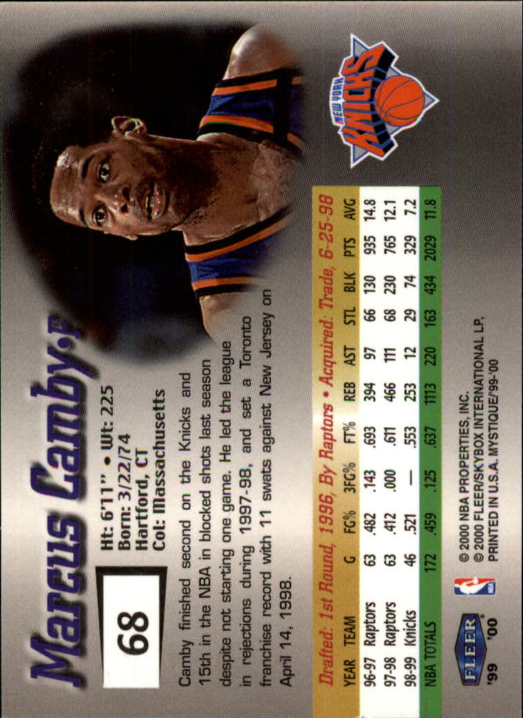 1999-00 Fleer Mystique Basketball (Pick Card From List) C7 07-25 - Picture 99 of 149