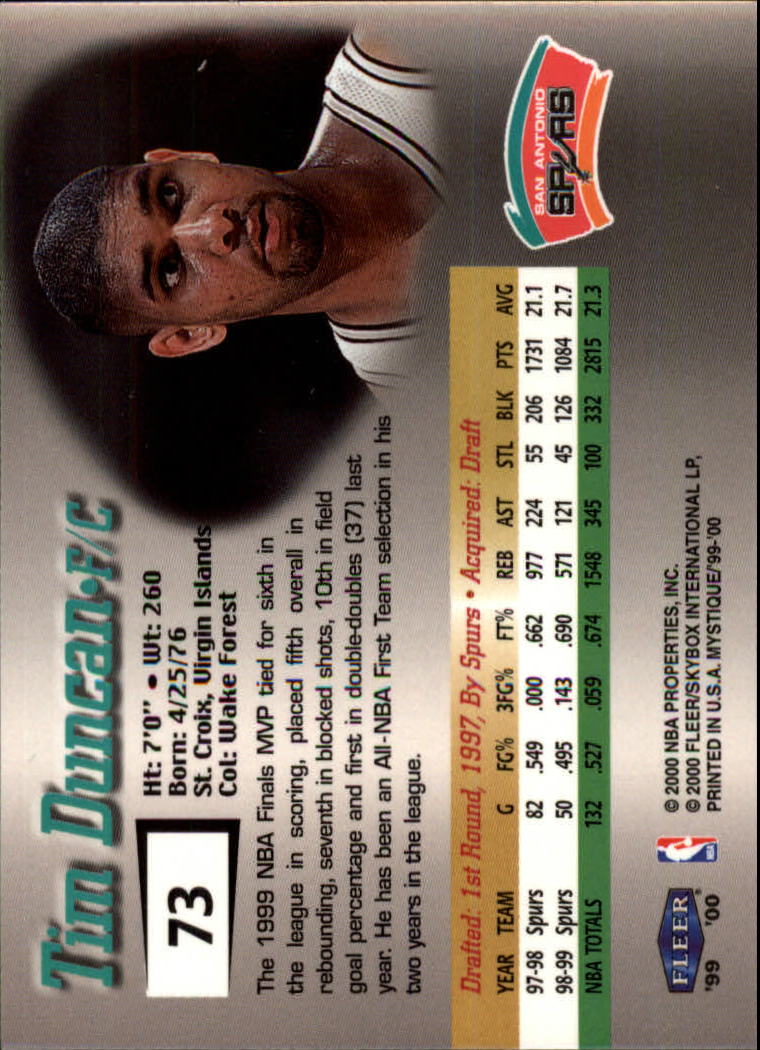 Tim Duncan cards (1998-2016) Spurs - You Choose - Bild 32 von 294