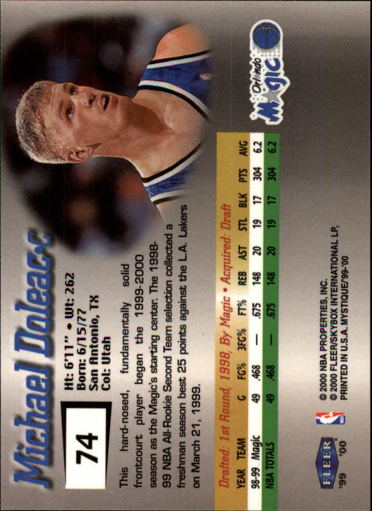 1999-00 Fleer Mystique Basketball (Pick Card From List) C7 07-25 - Picture 105 of 149