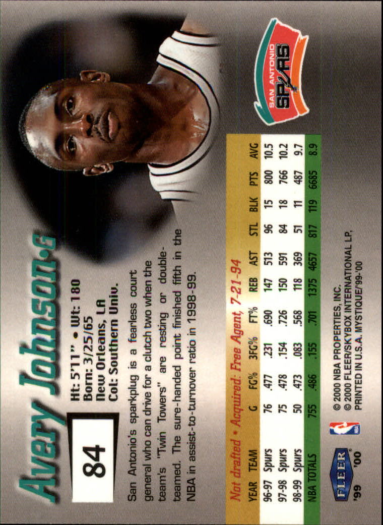 1999-00 Fleer Mystique Basketball (Pick Card From List) C7 07-25 - Picture 123 of 149