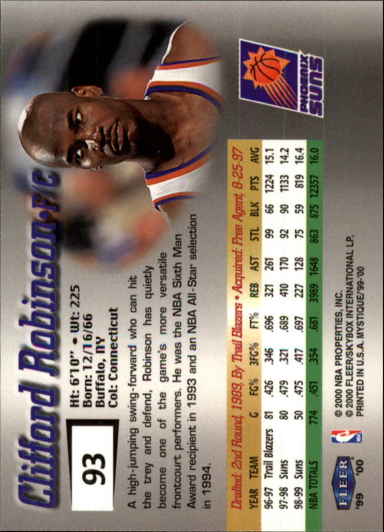 1999-00 Fleer Mystique Basketball (Pick Card From List) C7 07-25 - Picture 137 of 149