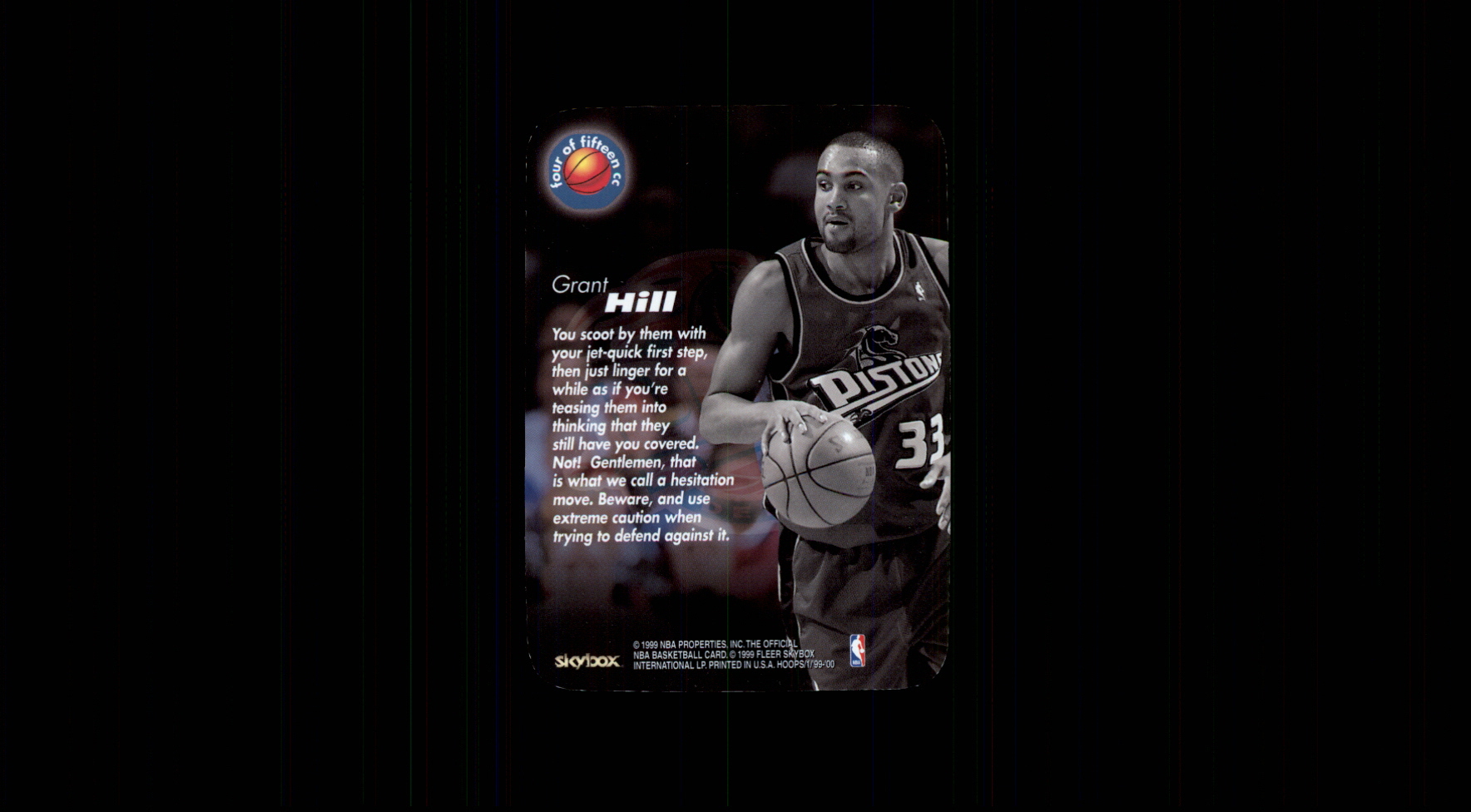 1999-00 Hoops Calling Card #CC4 Grant Hill back image