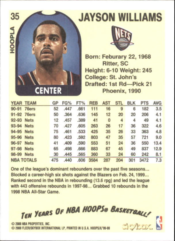 1999-00 Hoops Basketball Decade Hoopla Singles - You Choose - Photo 37 sur 191