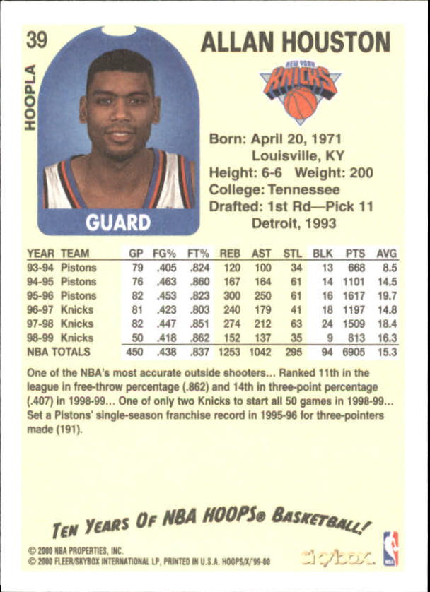 1999-00 Hoops Basketball Decade Hoopla Singles - You Choose - Photo 39 sur 191