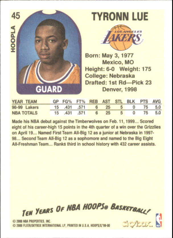 1999-00 Hoops Basketball Decade Hoopla Singles - You Choose - Photo 47 sur 191