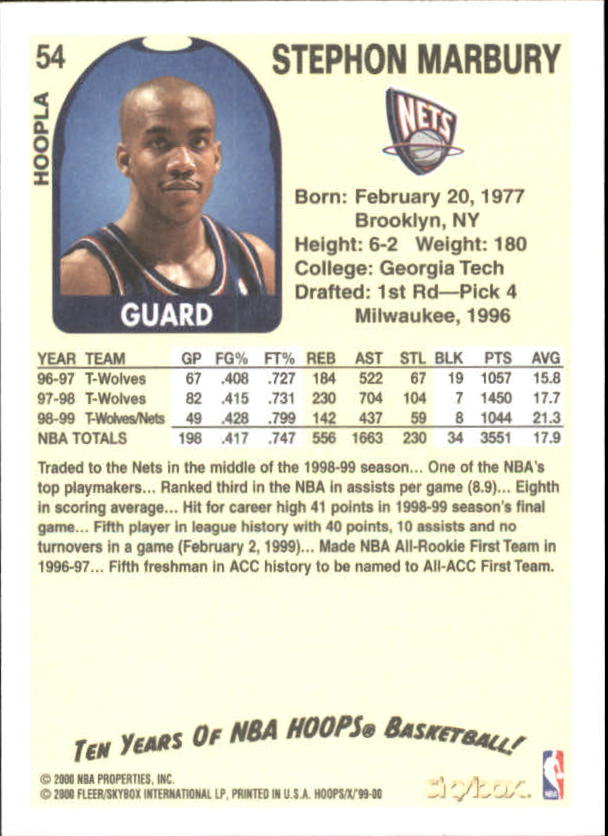 1999-00 Hoops Basketball Decade Hoopla Singles - You Choose - Photo 53 sur 191