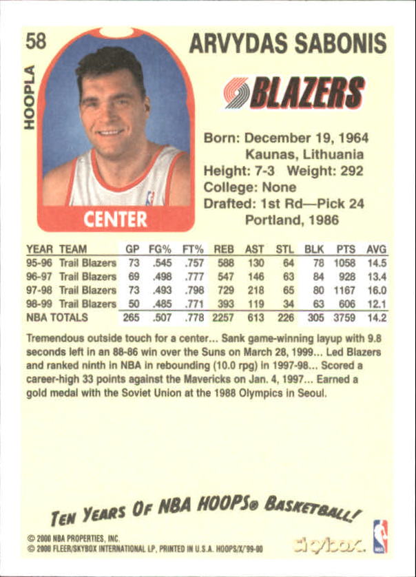 1999-00 Hoops Basketball Decade Hoopla Singles - You Choose - Photo 57 sur 191