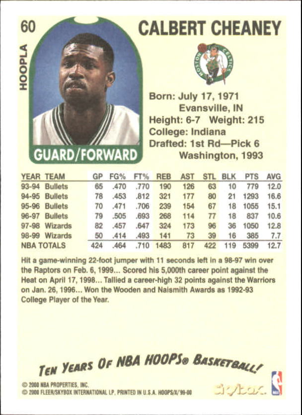 1999-00 Hoops Basketball Decade Hoopla Singles - You Choose - Photo 59 sur 191