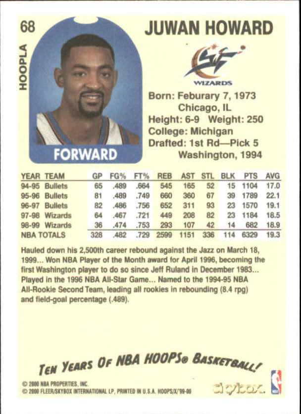 1999-00 Hoops Basketball Decade Hoopla Singles - You Choose - Photo 67 sur 191