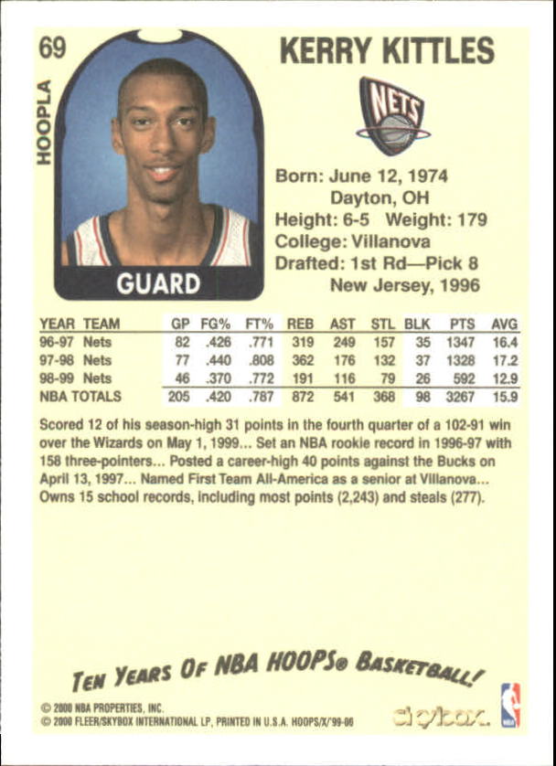 1999-00 Hoops Basketball Decade Hoopla Singles - You Choose - Photo 69 sur 191