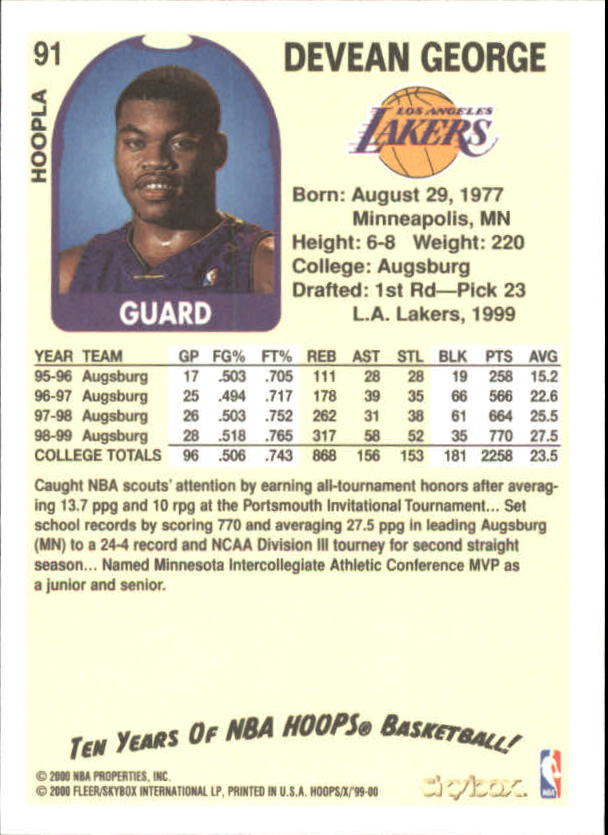 1999-00 Hoops Basketball Decade Hoopla Singles - You Choose - Photo 98 sur 191