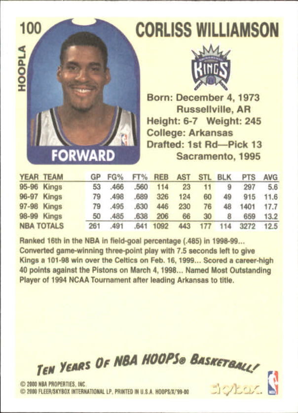 1999-00 Hoops Basketball Decade Hoopla Singles - You Choose - Photo 112 sur 191