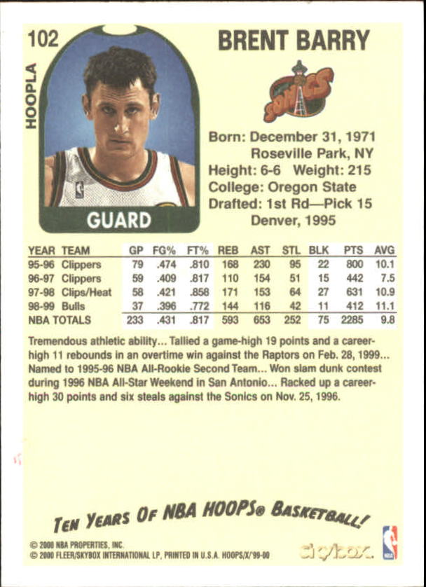 1999-00 Hoops Basketball Decade Hoopla Singles - You Choose - Photo 114 sur 191