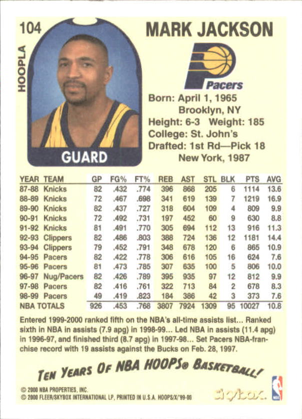 1999-00 Hoops Basketball Decade Hoopla Singles - You Choose - Photo 118 sur 191