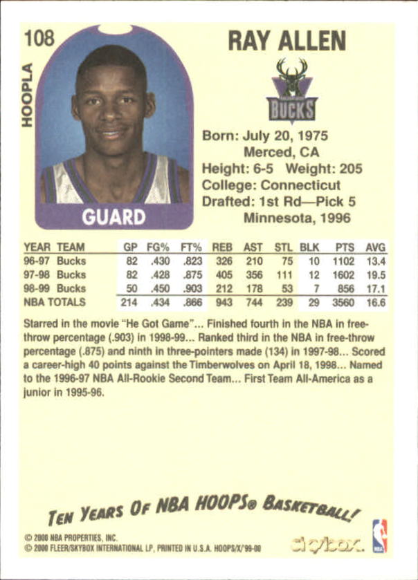 1999-00 Hoops Basketball Decade Hoopla Singles - You Choose - Photo 124 sur 191