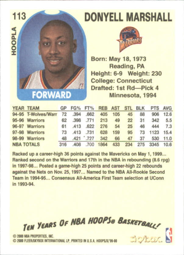 1999-00 Hoops Basketball Decade Hoopla Singles - You Choose - Photo 128 sur 191