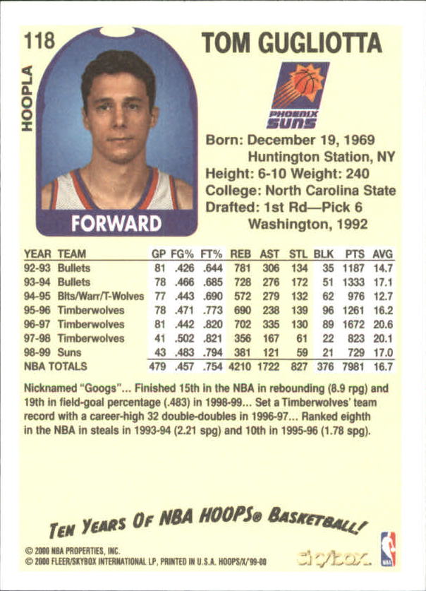 1999-00 Hoops Basketball Decade Hoopla Singles - You Choose - Photo 132 sur 191