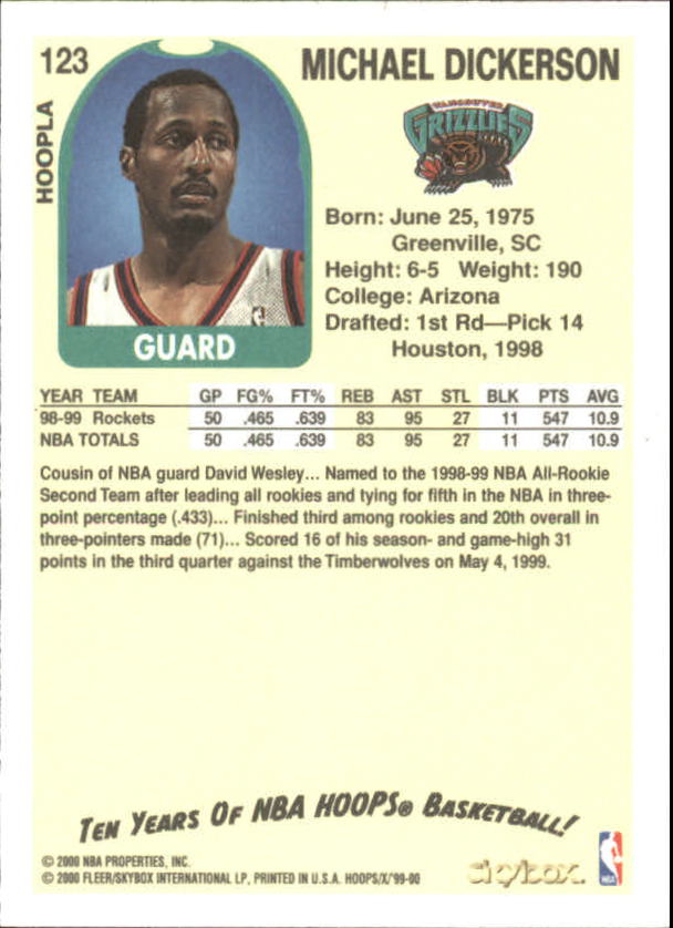 1999-00 Hoops Basketball Decade Hoopla Singles - You Choose - Photo 140 sur 191