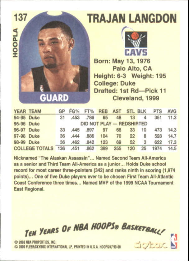 1999-00 Hoops Basketball Decade Hoopla Singles - You Choose - Photo 152 sur 191