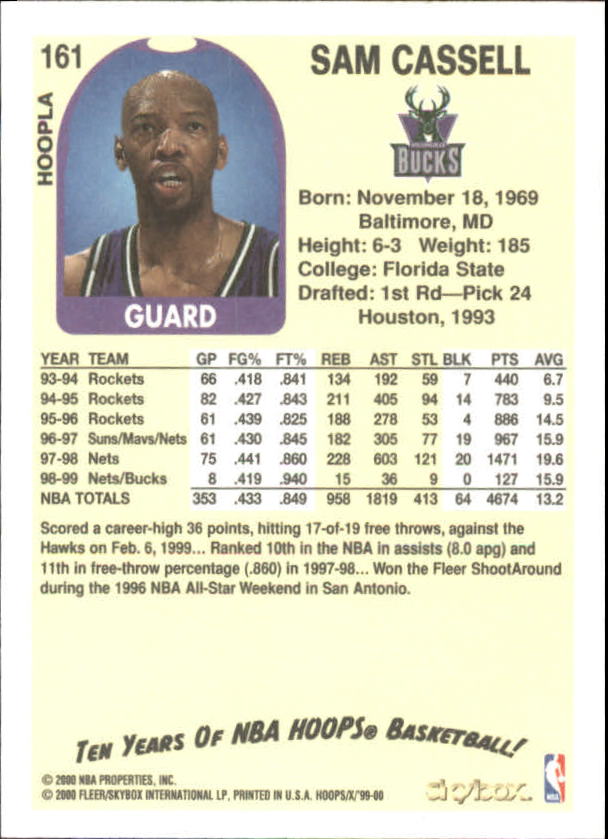 1999-00 Hoops Basketball Decade Hoopla Singles - You Choose - Photo 171 sur 191