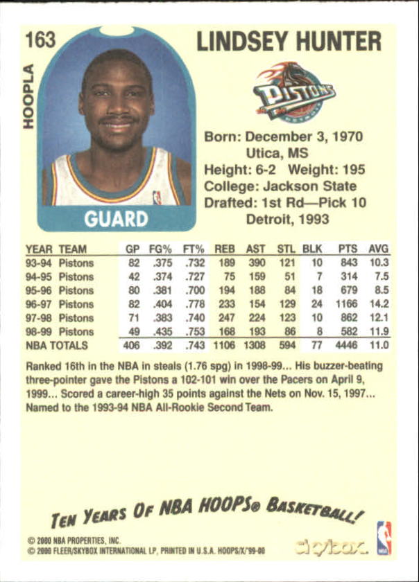 1999-00 Hoops Basketball Decade Hoopla Singles - You Choose - Photo 173 sur 191