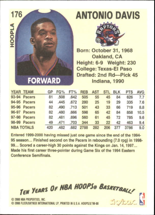 1999-00 Hoops Basketball Decade Hoopla Singles - You Choose - Photo 185 sur 191