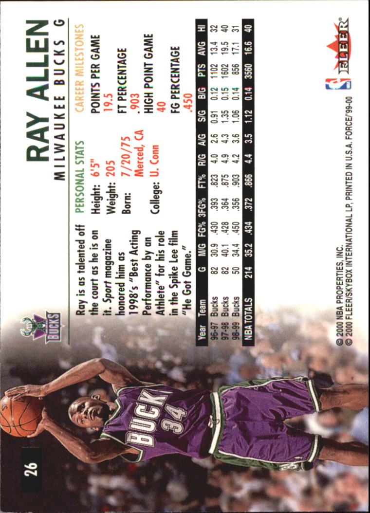 Ray Allen cards (1997-2021) Bucks Celtics Sonics Heat - Picture 51 of 349