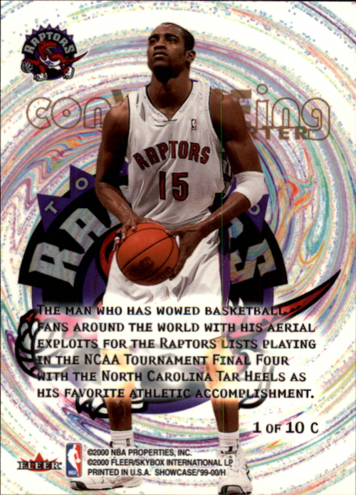 1999-00 Flair Showcase ConVINCEing #C1 Vince Carter back image