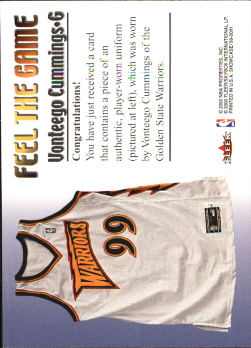 1999-00 Flair Showcase Feel the Game #3 Vonteego Cummings back image