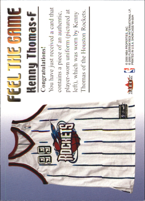 1999-00 Flair Showcase Feel the Game #14 Kenny Thomas back image