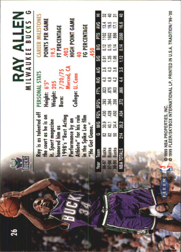 Ray Allen cards (1997-2021) Bucks Celtics Sonics Heat - Picture 47 of 349