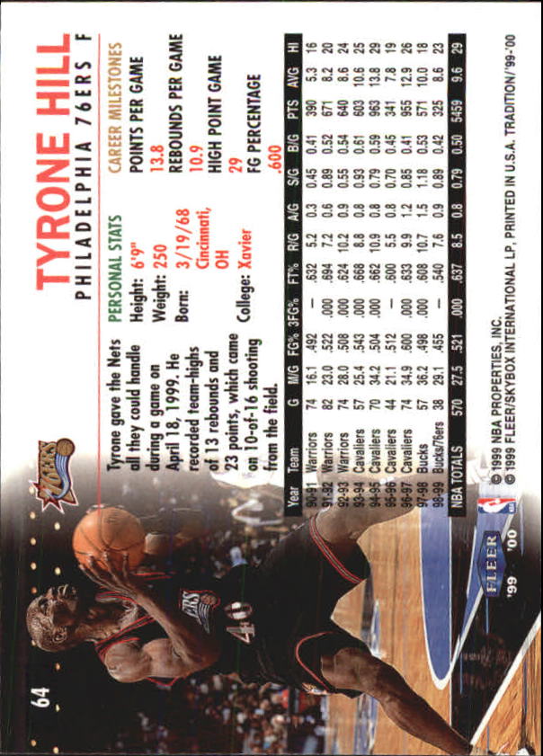 A8134- 1999-00 Fleer Basketball #s 1-220 +Rookies -You Pick- 15+ FREE US SHIP - Picture 67 of 233