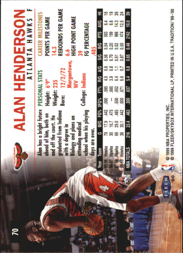 A8134- 1999-00 Fleer Basketball #s 1-220 +Rookies -You Pick- 15+ FREE US SHIP - Picture 73 of 233