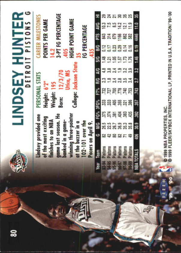 A8134- 1999-00 Fleer Basketball #s 1-220 +Rookies -You Pick- 15+ FREE US SHIP - Picture 81 of 233
