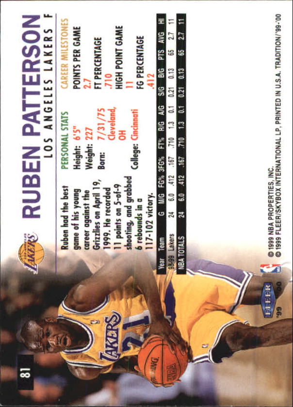 A8134- 1999-00 Fleer Basketball #s 1-220 +Rookies -You Pick- 15+ FREE US SHIP - Picture 83 of 233