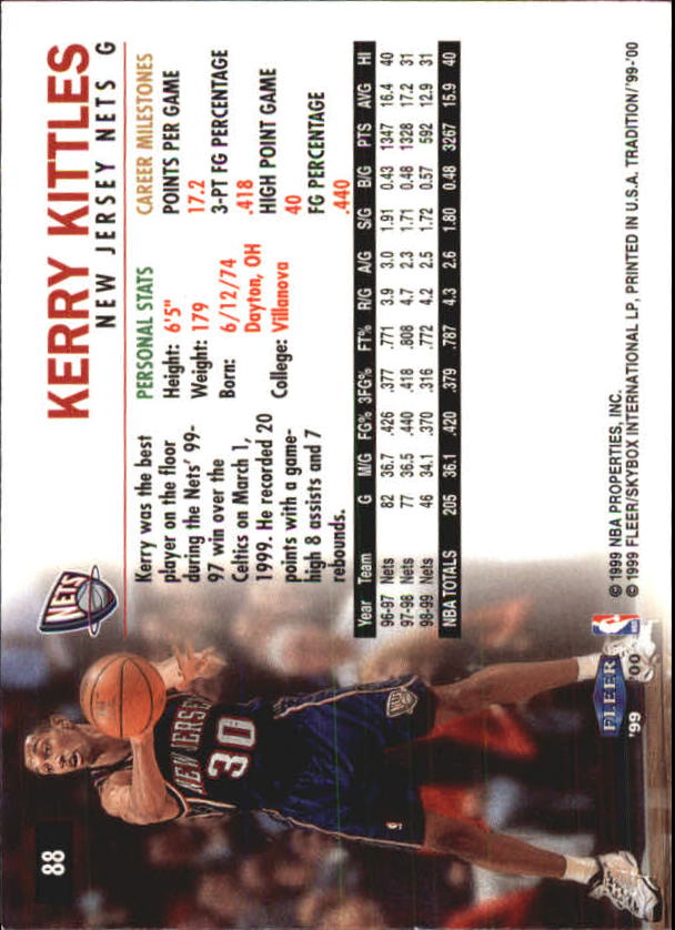 A8134- 1999-00 Fleer Basketball #s 1-220 +Rookies -You Pick- 15+ FREE US SHIP - Picture 93 of 233