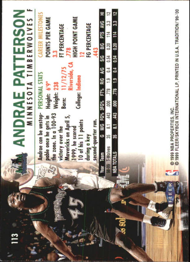 A8134- 1999-00 Fleer Basketball #s 1-220 +Rookies -You Pick- 15+ FREE US SHIP - Picture 123 of 233