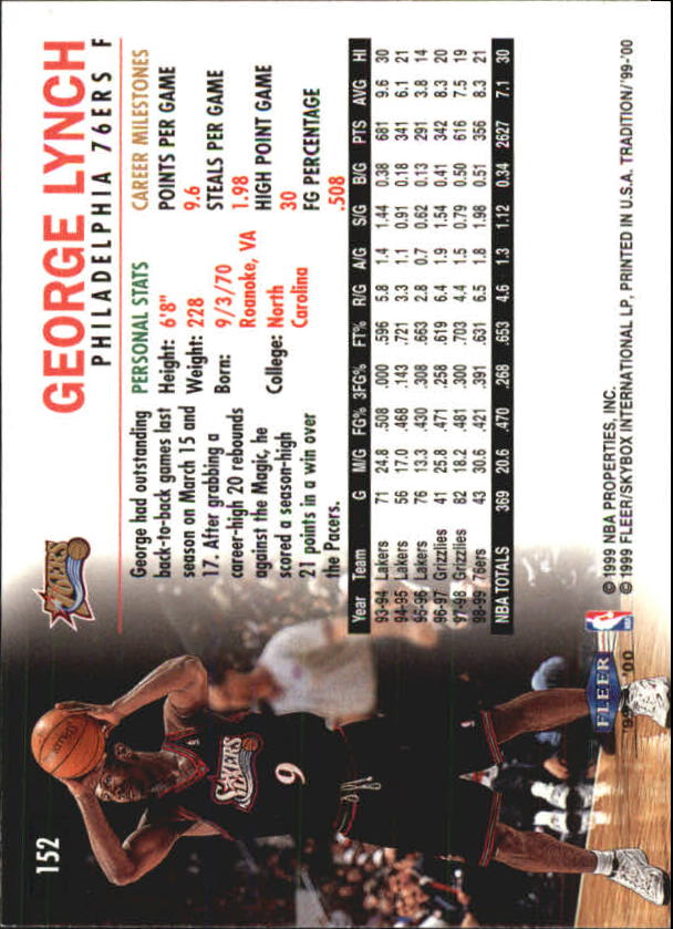 A8134- 1999-00 Fleer Basketball #s 1-220 +Rookies -You Pick- 15+ FREE US SHIP - Picture 159 of 233