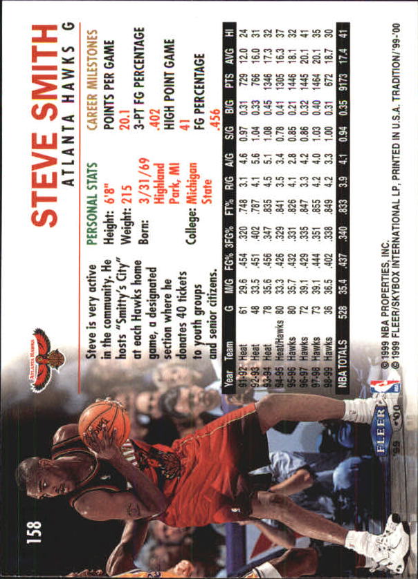 A8134- 1999-00 Fleer Basketball #s 1-220 +Rookies -You Pick- 15+ FREE US SHIP - Picture 165 of 233