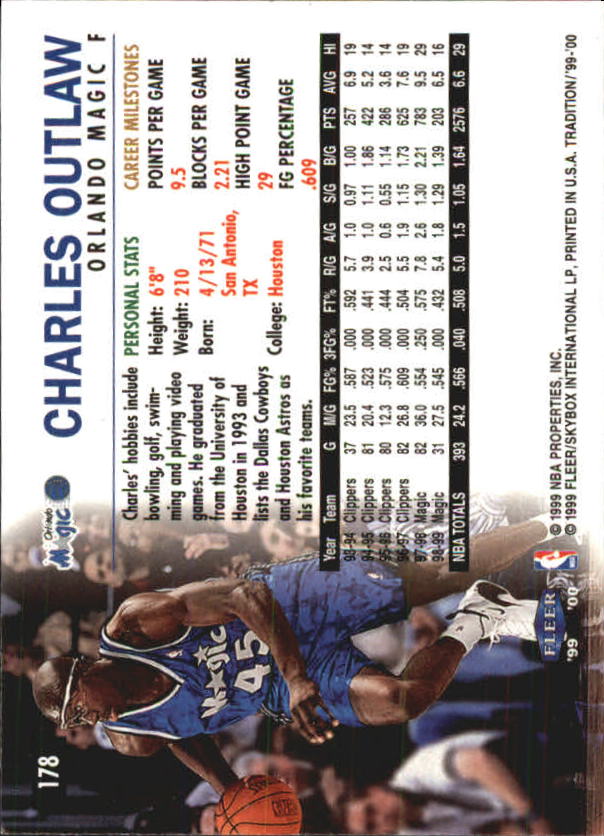 A8134- 1999-00 Fleer Basketball #s 1-220 +Rookies -You Pick- 15+ FREE US SHIP - Picture 186 of 233
