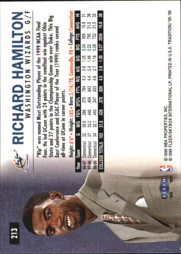 A8134- 1999-00 Fleer Basketball #s 1-220 +Rookies -You Pick- 15+ FREE US SHIP - Picture 226 of 233