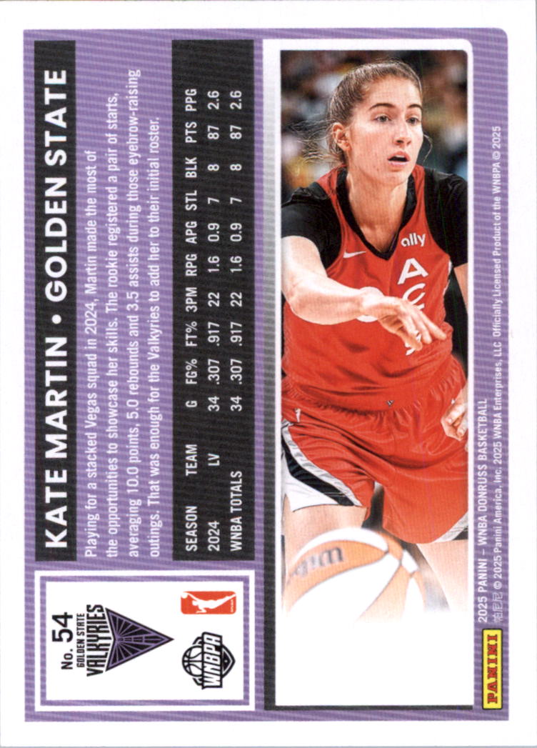 2025 Donruss WNBA #54 Kate Martin