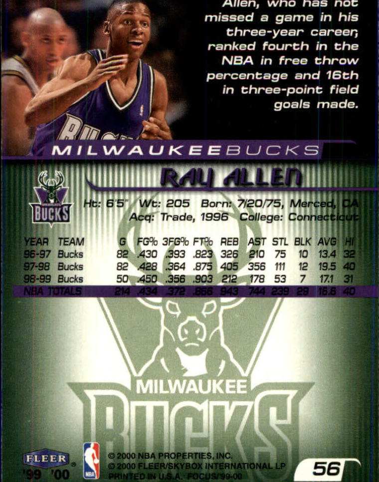 Ray Allen cards (1997-2021) Bucks Celtics Sonics Heat - Picture 49 of 349