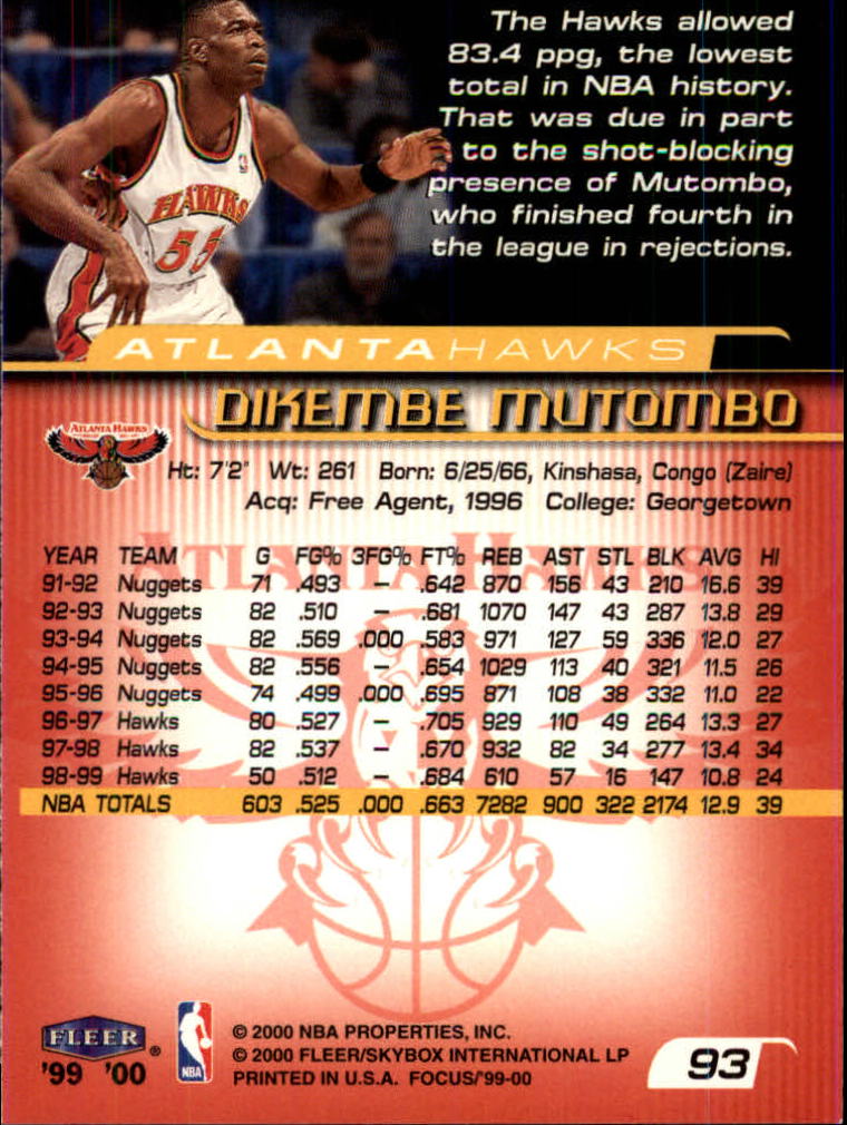A9058- 1999-00 Fleer Focus BK #S 1-100 + Einsätze -du Pick- 15 + Gratis US - Bild 175 von 193